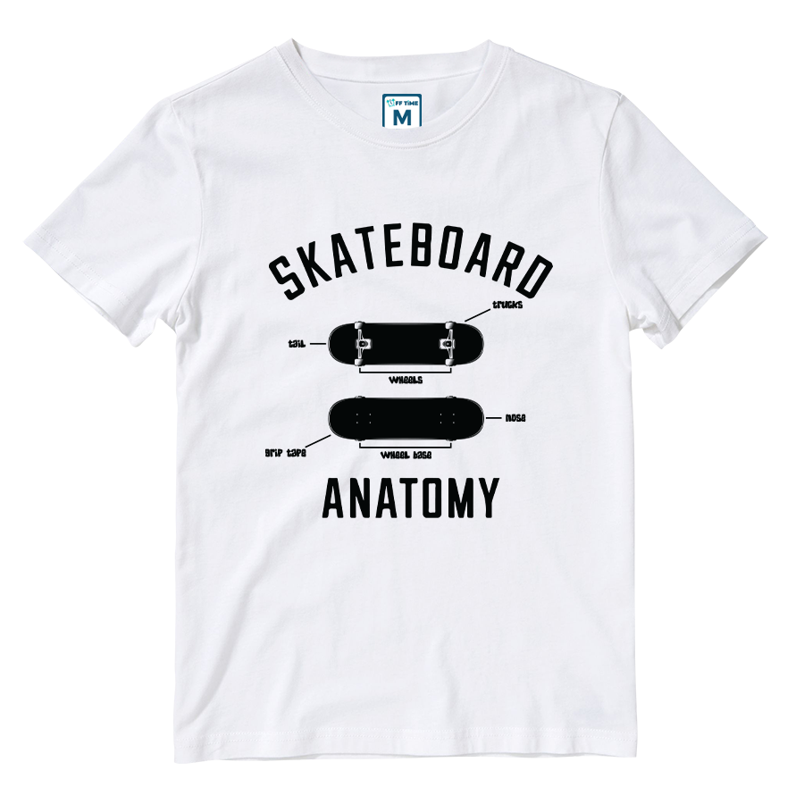 Cotton Shirt: Skateboard Anatomy