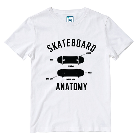 Cotton Shirt: Skateboard Anatomy