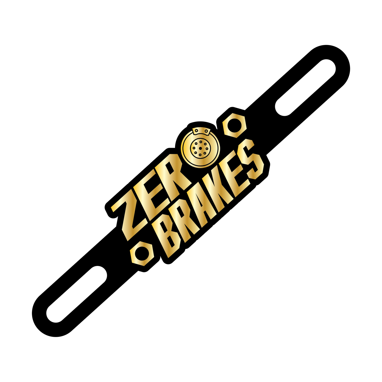 Motorcycle Plate Badge: Zero Brakes
