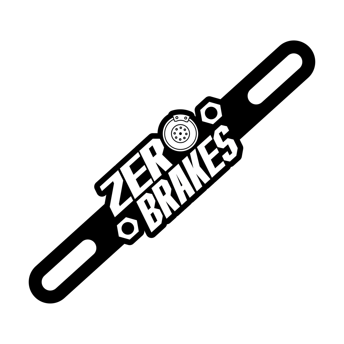 Motorcycle Plate Badge: Zero Brakes
